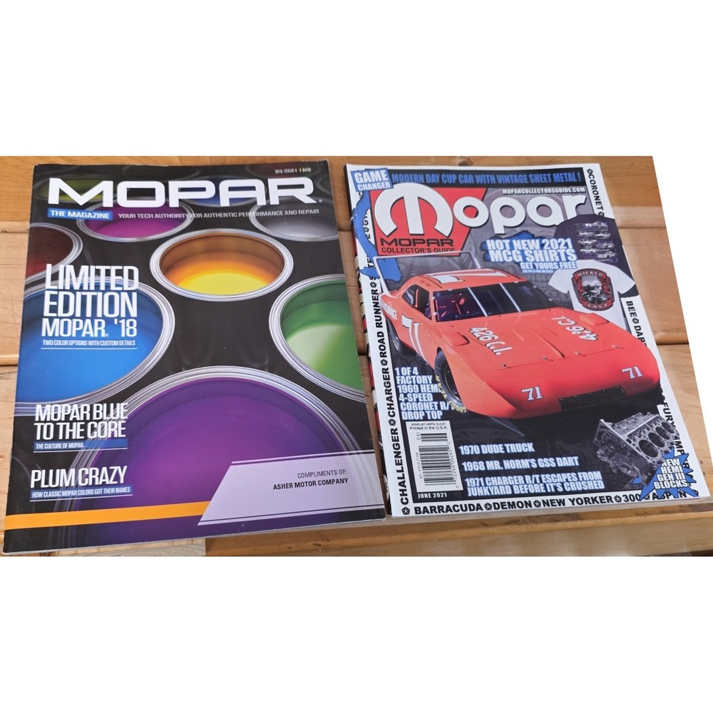 Mopar The Magazine Collector Edition 2018 + June 2021 Lot of 2 Automotive